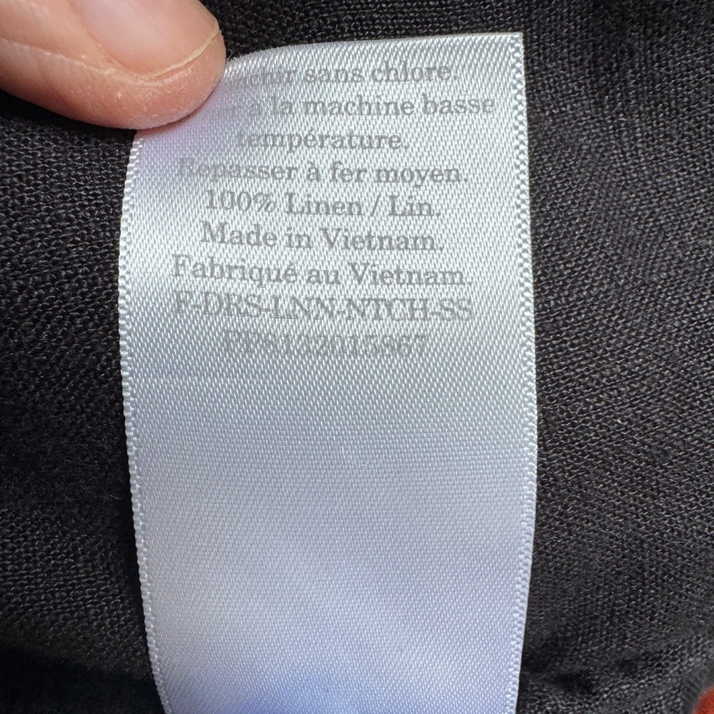 Everlane Charcoal 100% Linen Shirt Dress with Pockets - Picture 6 of 7